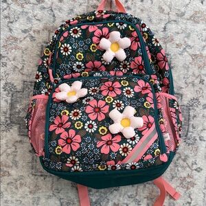 Cat & Jack Floral Kids Backpack in Pink and Green